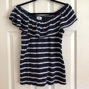💥4/$20💥Old Navy Blue & White Striped Shirt